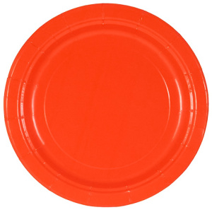 Тарелка картонная d-230 ламинированная с бортом Red (50500 шт.) ИнтроПластик