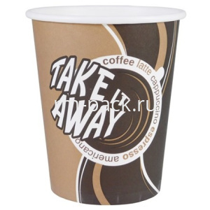 Стакан ГН 250 мл. (d 80 мм) бумажный Coffee take away ЛигаПак (501000 шт.)