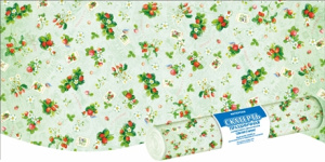 Скатерть в рулоне ПВД 120х160 (35 мкм) Земляника (5 шт.) (125 шт.) Интерпак