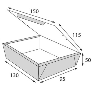 Упаковка универсальная  LUNCH  600 M 150х115х50 (25500 шт.) OSQ 2