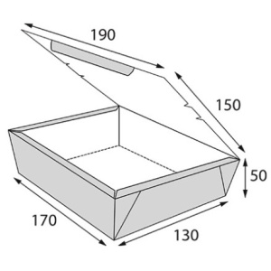 Упаковка универсальная  LUNCH 1000 L 190х150х50 (25250 шт.) OSQ 2