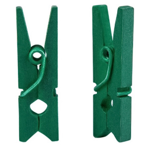 Прищепки деревянные декоративные ЗЕЛЕНЫЕ 25 мм (50 шт.) AVIORA (150 шт.) 491-061 2