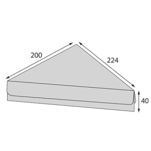 Упаковка для пиццы и пирогов PIE 200х220х40 (100600 шт.) OSQ 2