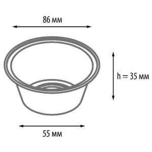 Форма алюм.круг (маффин) (D верх-86, дно-55, h-35 мм, V-130 мл) (1002000 шт.) Горница 402-726 2