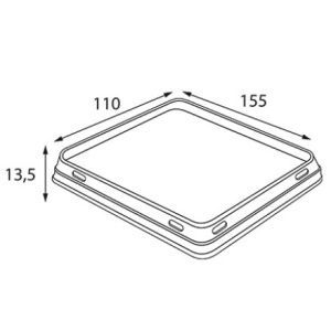 OpSalad  400450 крышка 155х110 (50800 шт.) OSQ 2