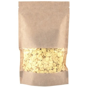 Пакет бумажный Doypack 150х240 (45+45) мм крафт с окошком 80 мм (100700 шт.) 121-010 АКЦИЯ 2