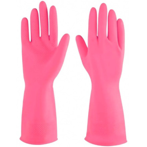 Перчатки резиновые Хозяюшка вид2 двухслойные M (1 пара) (1120 шт.) АЗРИ Россия 2