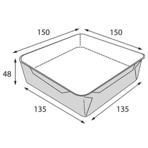 OpSalad  900 ДНО 150х150х50 (50400 шт.) OSQ 2