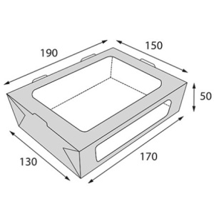 Упаковка салатник 1000 SALAD К 190х150х50 (25250 шт.) OSQ 2