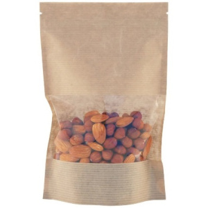 Пакет бумажный Doypack 140х225 (40+40) мм крафт с окошком 70 мм (100700 шт) 121-009 2