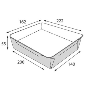OpSalad 1000 ДНО 220х160х55 (50300 шт.) OSQ 2