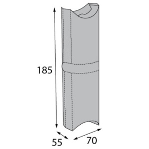 Упаковка под роллшаурму с линией отрыва PILLOW L 185х70х55  (50450 шт.) OSQ 2