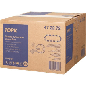 Туалетная бумага для диспенсеров 2 сл. 207 м Tork SmartOne T8 белая (арт. 472272) (18 шт.) АКЦИЯ 2