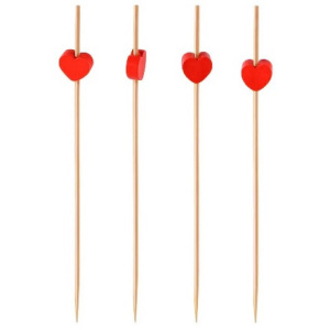 Пики деревянные 120 мм Сердце красное (100 шт.) AVIORA (150 шт.) 491-058 2