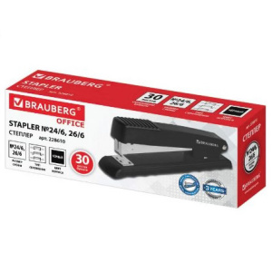 Степлер №246 BRAUBERG (30 листов) метал.корпус (112 шт) 228610 2