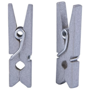 Прищепки деревянные декоративные СЕРЕБРЯНЫЕ 25 мм (50 шт.) AVIORA (150 шт.) 491-064 2