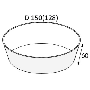 Упаковка круглая  750 мл Round Bowl ДНО OSQ 2