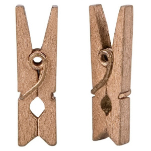 Прищепки деревянные декоративные ЗОЛОТЫЕ 25 мм (50 шт.) AVIORA (150 шт.) 491-062 2