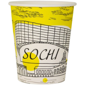 Стакан ГН 250 мл (d-80 мм) бумажный Города (501000 шт.) ЛигаПак 5