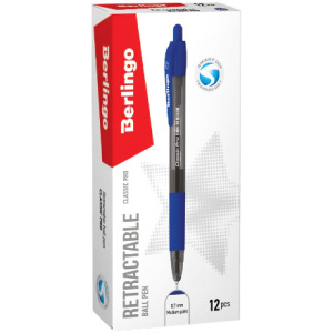Ручка шариковая автоматическая Berlingo Classic Pro синяя 0,7 мм, грип. (136 шт.) 2