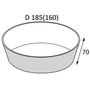 ДНО для салата 1300 мл Round Bowl OSQ 2