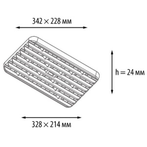 Форма алюм. для БАРБЕКЮ (342х228328х214, h-24 мм, V-1400 мл) (25150 шт.) Горница 410-013 2